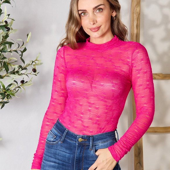 Culture Code Full Size Round Neck Long Sleeve Bodysuit - Picture 1 of 9